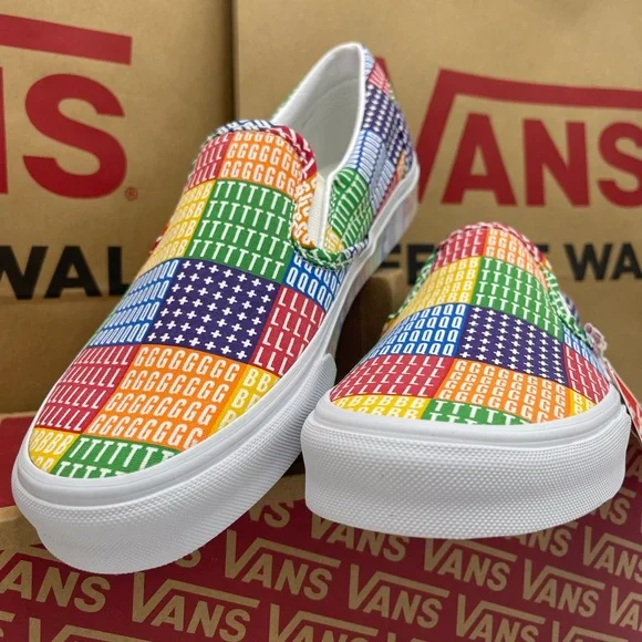 Vans Men's Shoes - Multicolor Classic Slip-On (Pride) Multi/True White Sneakers